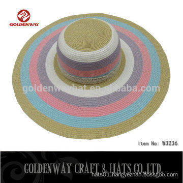 Summer ladies paper straw sun foldable hat